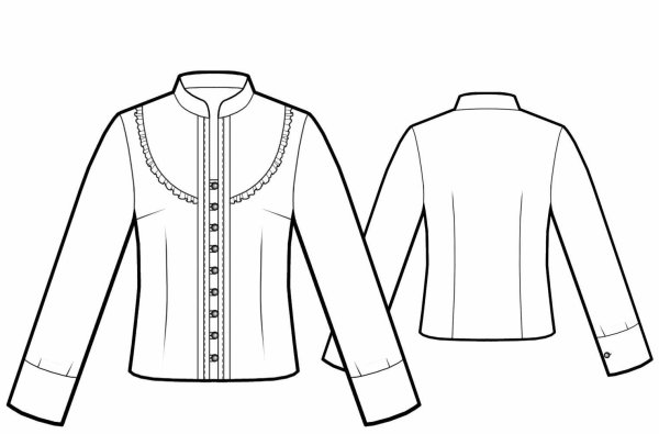 Эскиз блузки женской