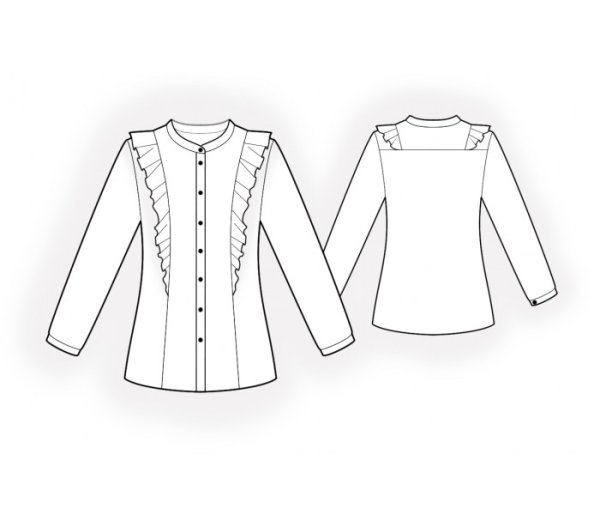 Блуза с рельефами выкройка