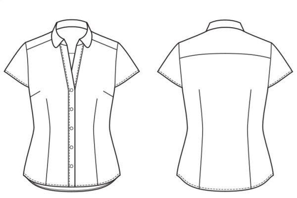 Эскиз блузки женской