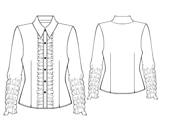 Технический эскиз кофты