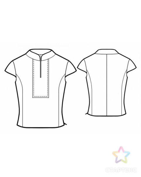 Моделирование блузки со стойкой