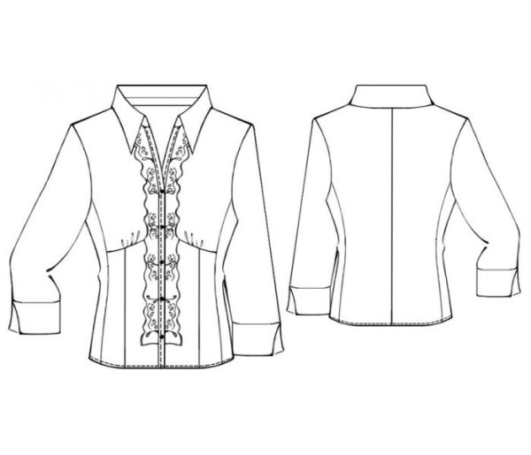 Лекало приталенной женской блузки