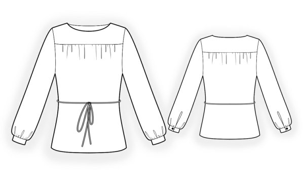 Технический эскиз блузки
