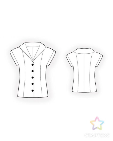 Моделирование блузки эскиз