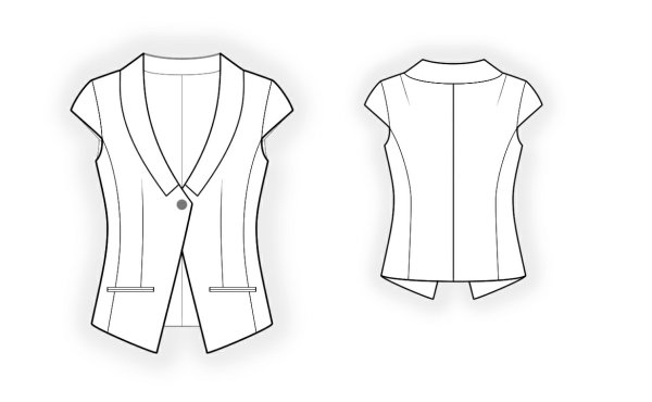 Моделирование короткого рукава на блузке