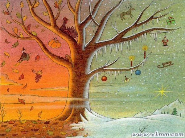 Сказочное осеннее дерево