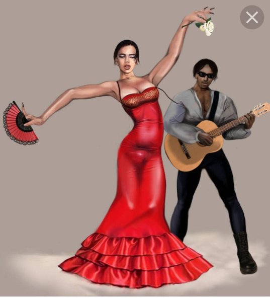 Испанское платье эскиз