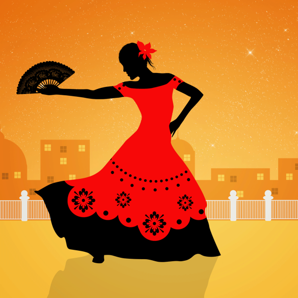 Танцующая пара фламенко