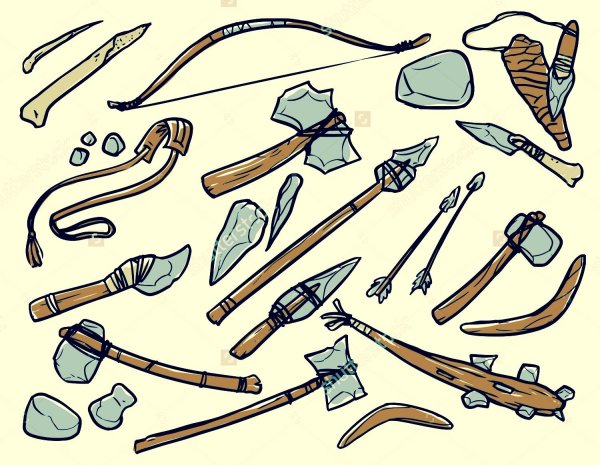 Орудия труда первобытного человека каменного века