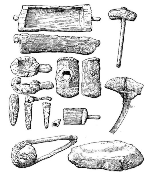 Орудия труда древних людей рисунки с названиями