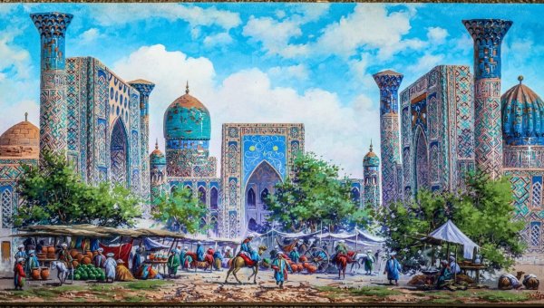 Самарканд Регистан живопись