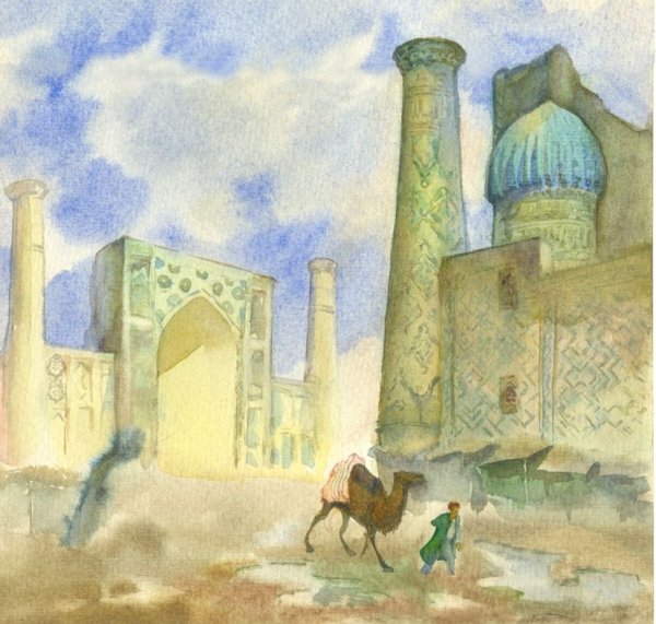 Бухара Регистан живопись