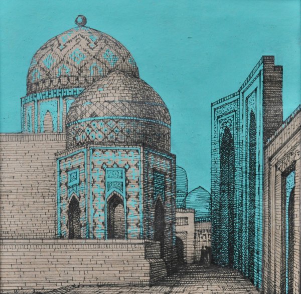 Самарканд Регистан живопись