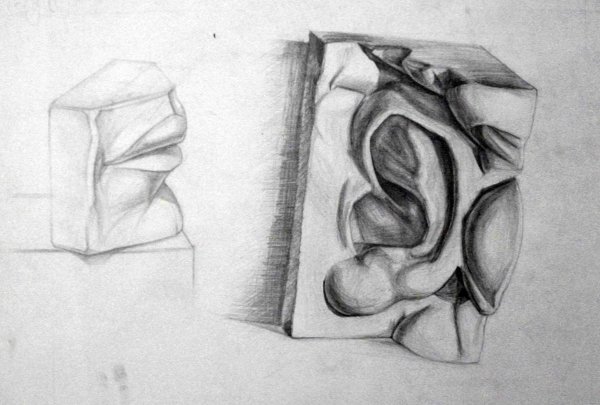 Части лица Давида Академический Гризайл