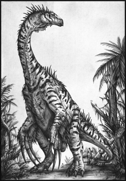 Теризинозавр арт