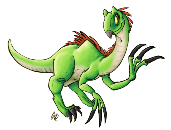 Теризинозавр с котом Семеном