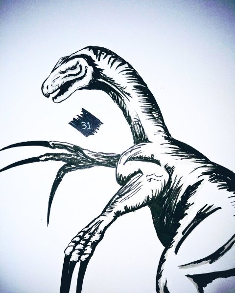 Теризинозавр скелет