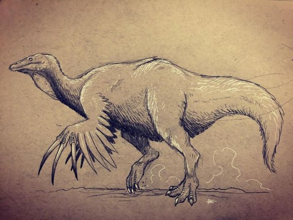 Рисунок Теризинозавра