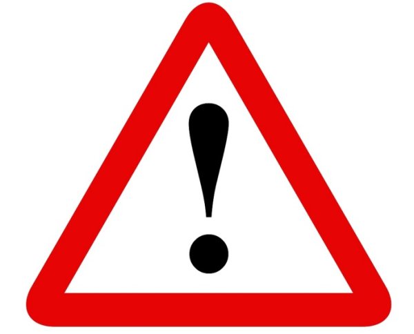 Дорожный знак восклицательный