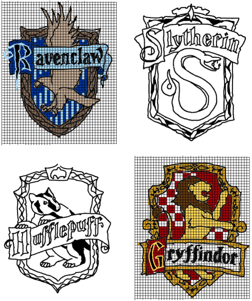 Гарри Поттер эмблемы факультетов