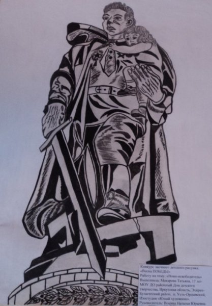 Нарисовать памятник солдату