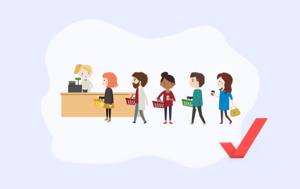 Очередь рисунок для детей