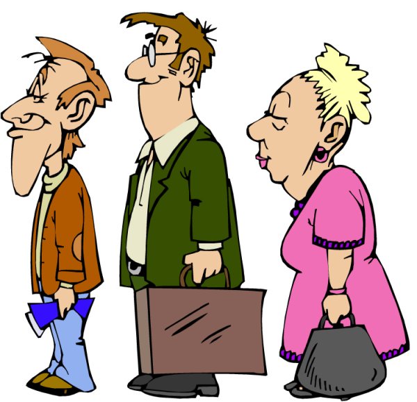 Люди в очереди иллюстрация