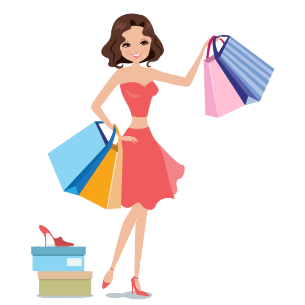 Девушка с покупками