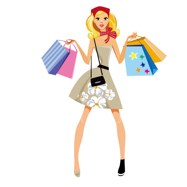 Девушка с пакетами