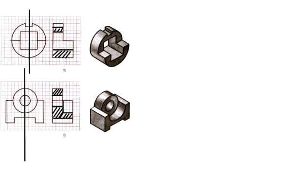 Черчение рис 185 профильный разрез