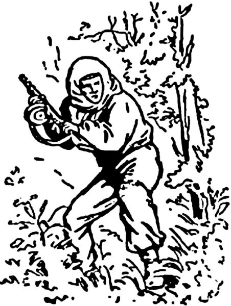 Разведчик рисунок карандашом