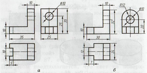 Технический рисунок детали