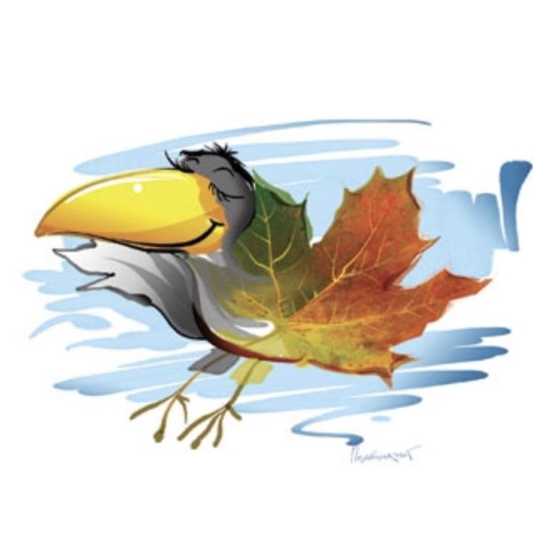 Осенние птицы мультяшные