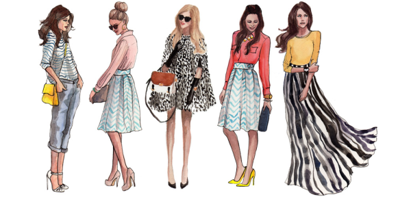 Стиль одежды иллюстрация