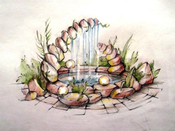 Эскиз фонтана