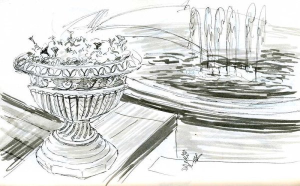 Фонтан для рисования