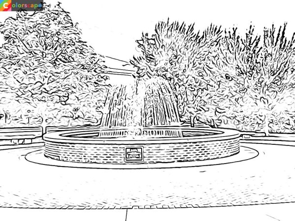 Зарисовка фонтана