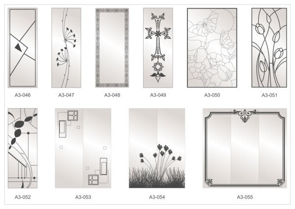 Шкаф купе с пескоструйным рисунком