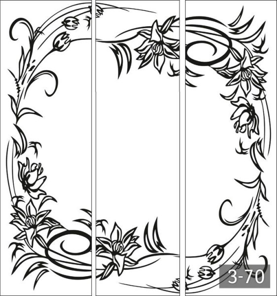 Шкаф купе с пескоструйным рисунком