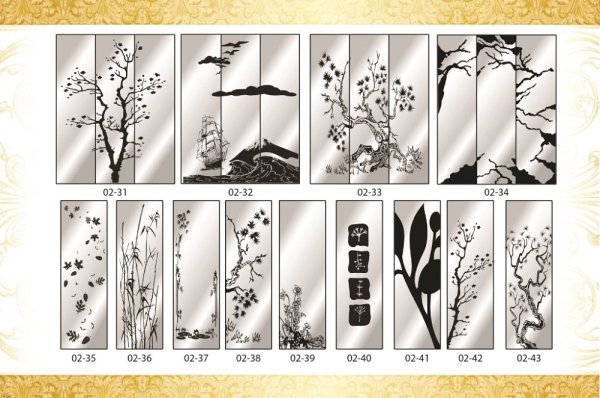 Пескоструйный рисунок на зеркале