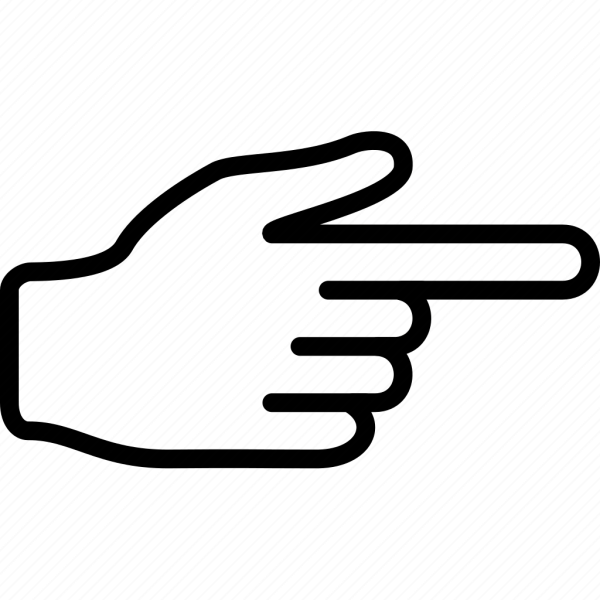 Указательный палец указывает