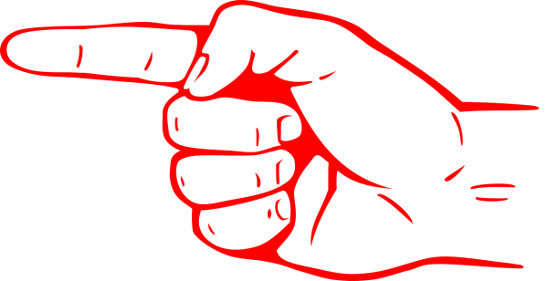 Указательный палец нарисованный