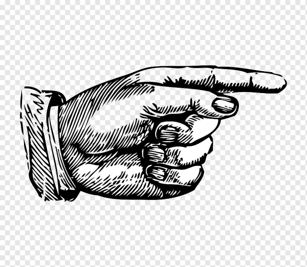 Рука с указательным пальцем вверх