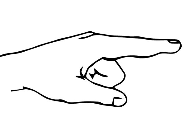 Указательный палец вправо