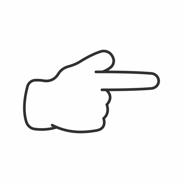 Трафарет указательный палец