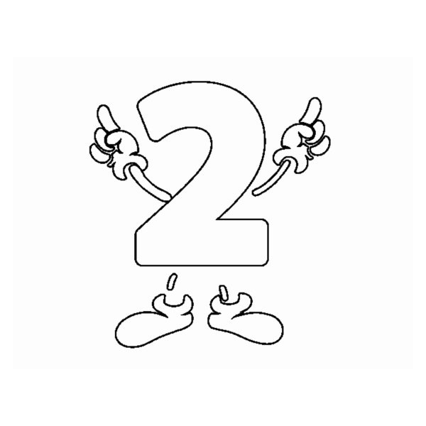 Цифра 5 цветная