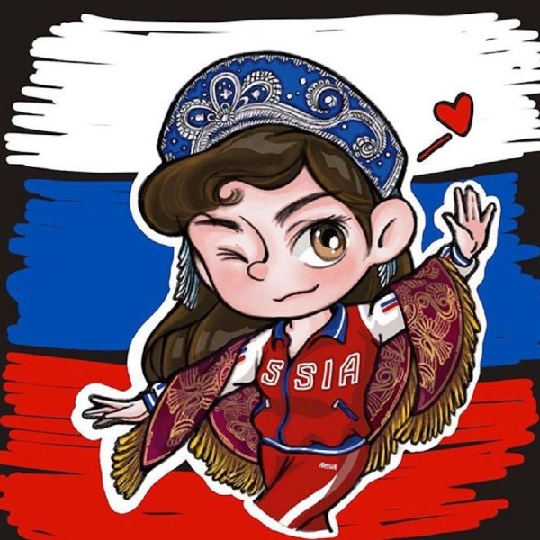 Бабушка с красным флагом