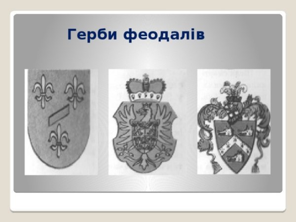 Гербы феодалов в средние века