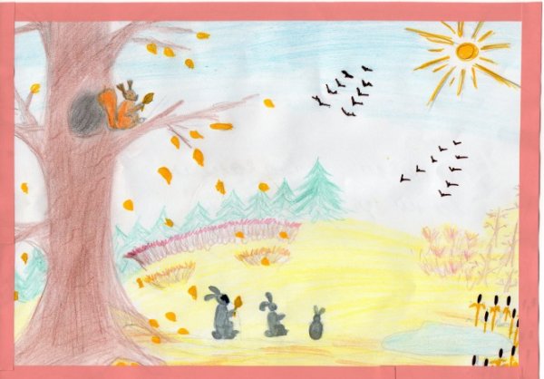 Рисование птицы улетают на Юг