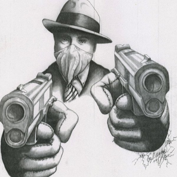 Череп с пистолетами